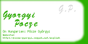 gyorgyi pocze business card